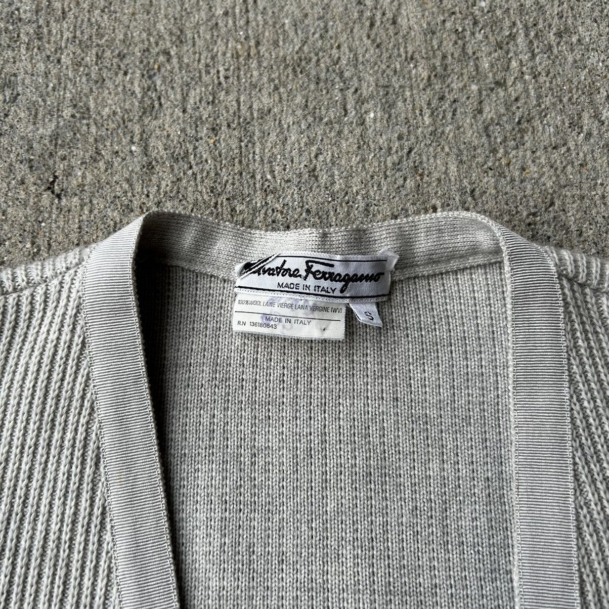 Salvatore Ferragamo × Vintage Vintage 90s Salvatore Ferragamo gray 100% wool sweater. Size US S / EU 44-46 / 1 - 4 Thumbnail