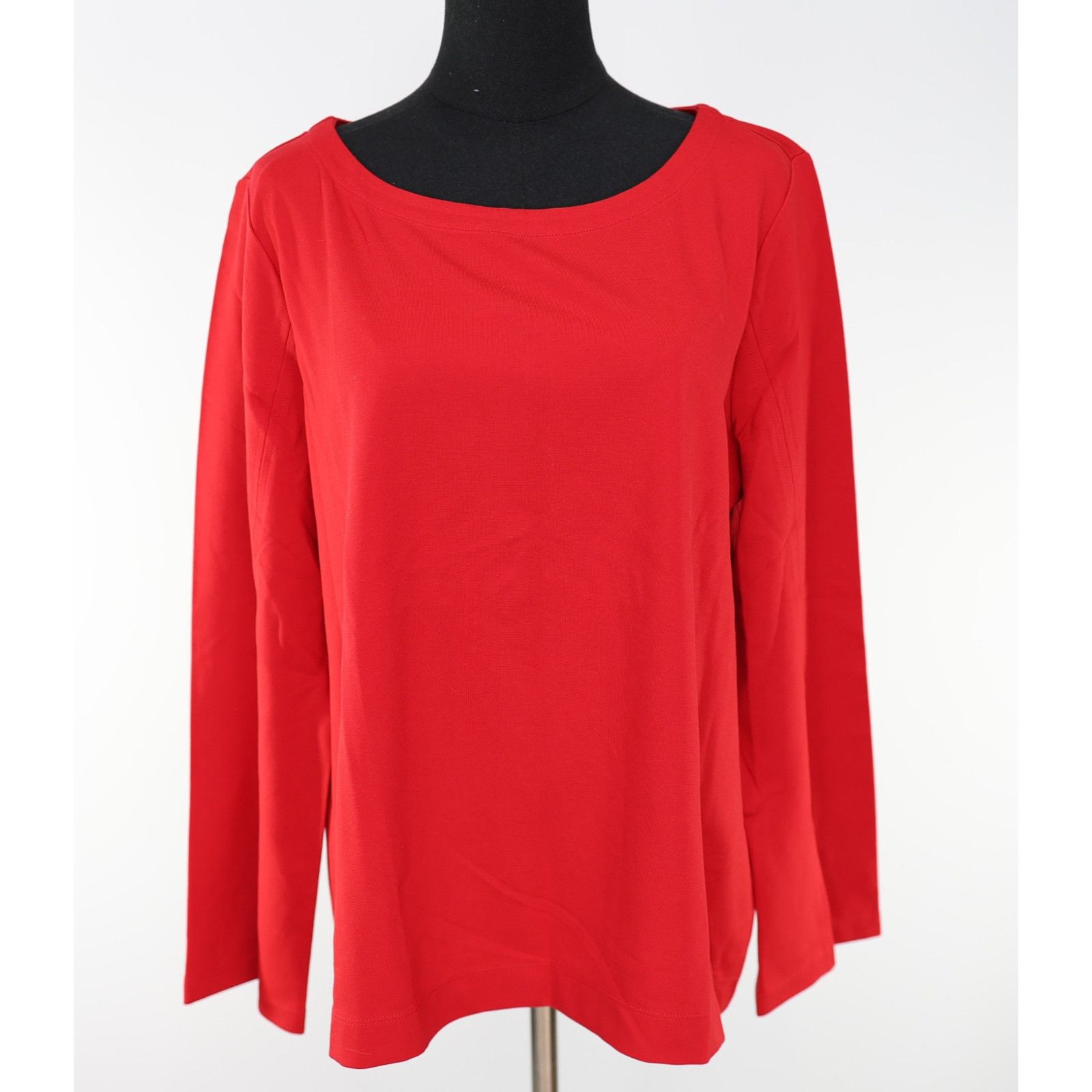 Chicos NWT CHICO'S Red Ponte Split Sleeve Knit Top Size 2 L $79.50 Size L / US 10 / IT 46 - 2 Thumbnail