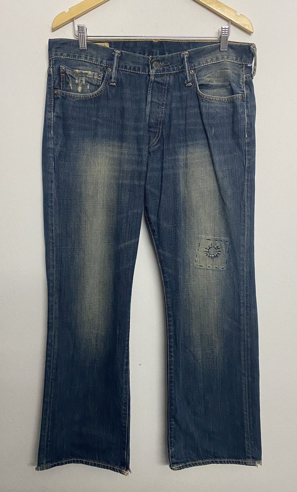 Abercrombie & Fitch Vintage Abercrombie&Fitch Handcrafted Heavy Ounce Jeans Size US 35 - 1 Thumbnail