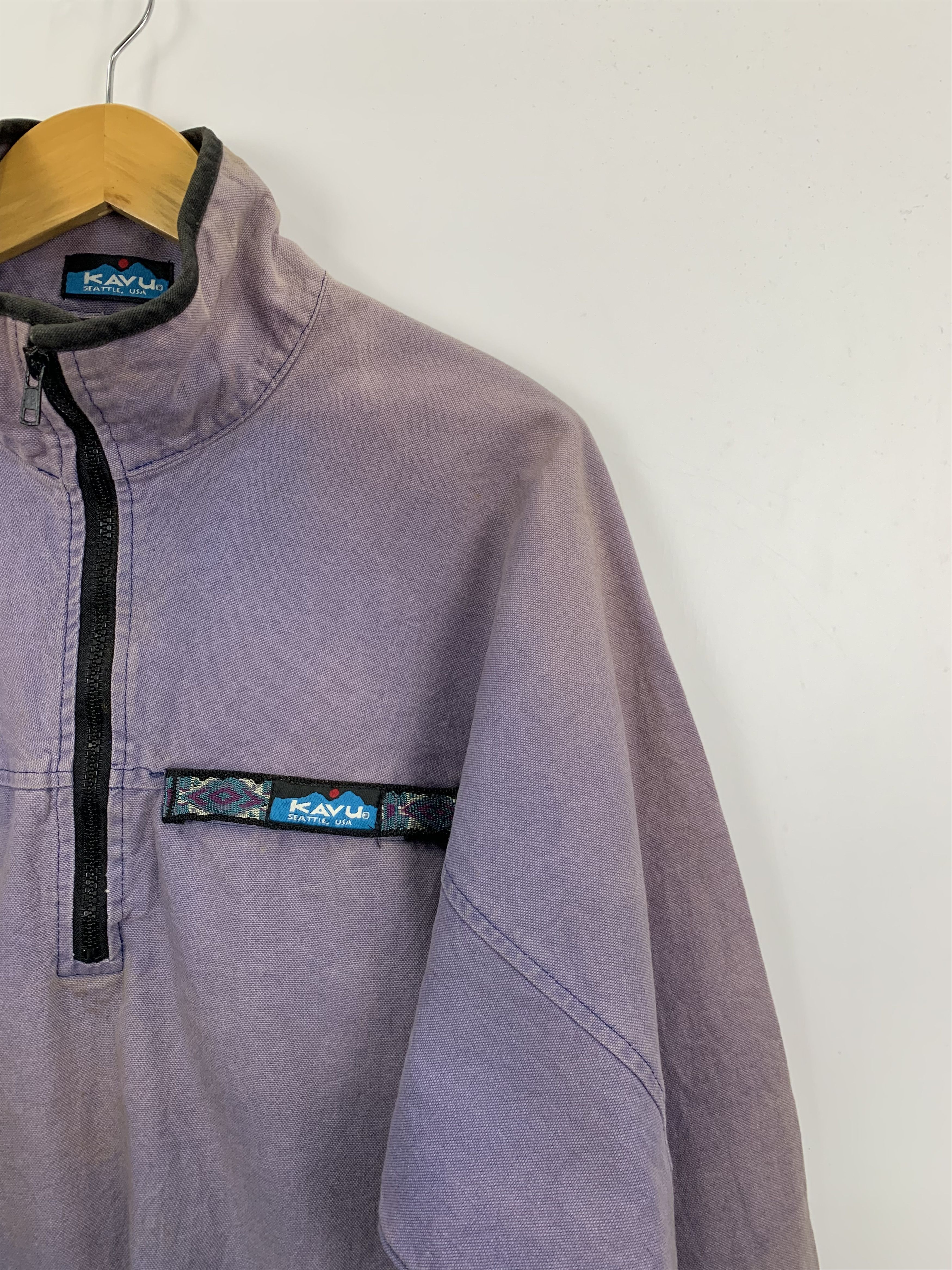 KAVU Vintage 90s KAVU Anorak Sun Faded Denim Zipper Jacket J0925 Size US S / EU 44-46 / 1 - 9 Thumbnail