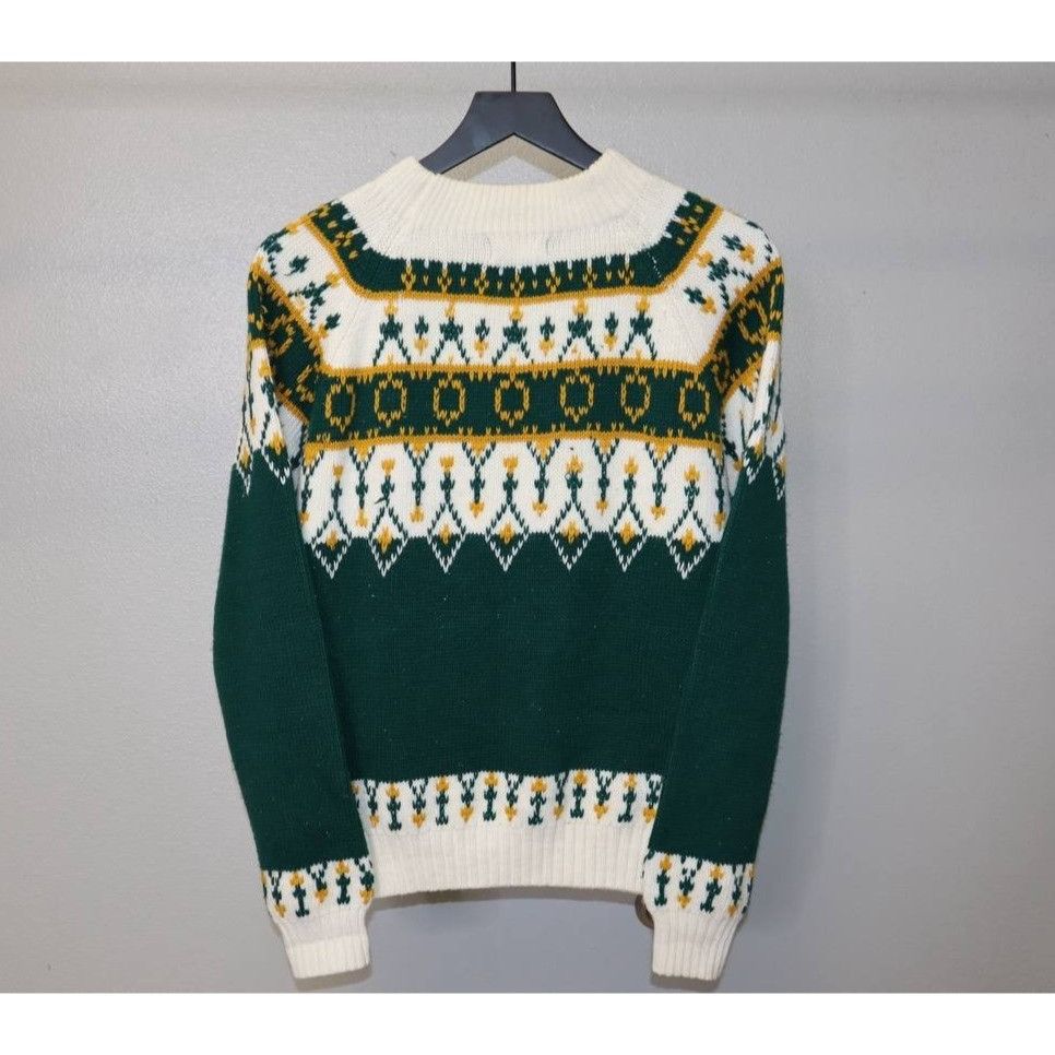 JCPenney Vintage 80s JC Penney Sweater Women's Size S Green Geometric Size S / US 4 / IT 40 - 2 Thumbnail