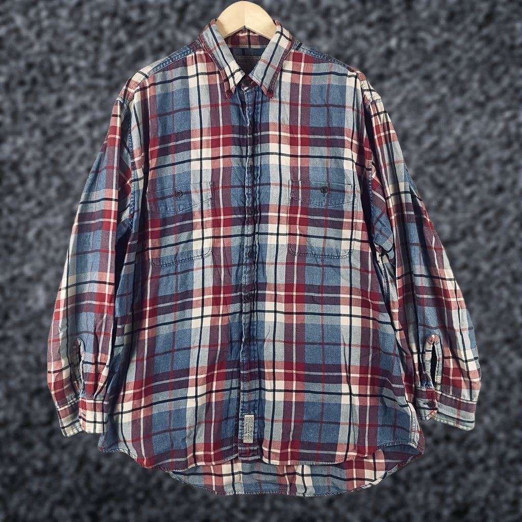 Abercrombie & Fitch VINTAGE Abercrombie & Fitch Shirt Mens L Vtg 90s Men Grunge Flannel Big Shirts Y2K T327 Size US L / EU 52-54 / 3 - 1 Thumbnail