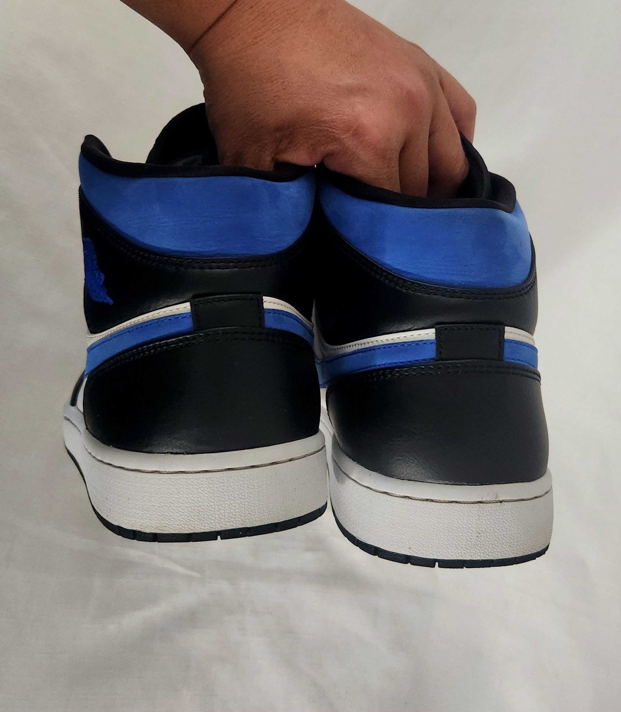 Jordan Brand × Nike Nike Air Jordan Retro 1 Mid Black Racer Blue 13 554724-140 Size US 13 / EU 46 - 8 Thumbnail