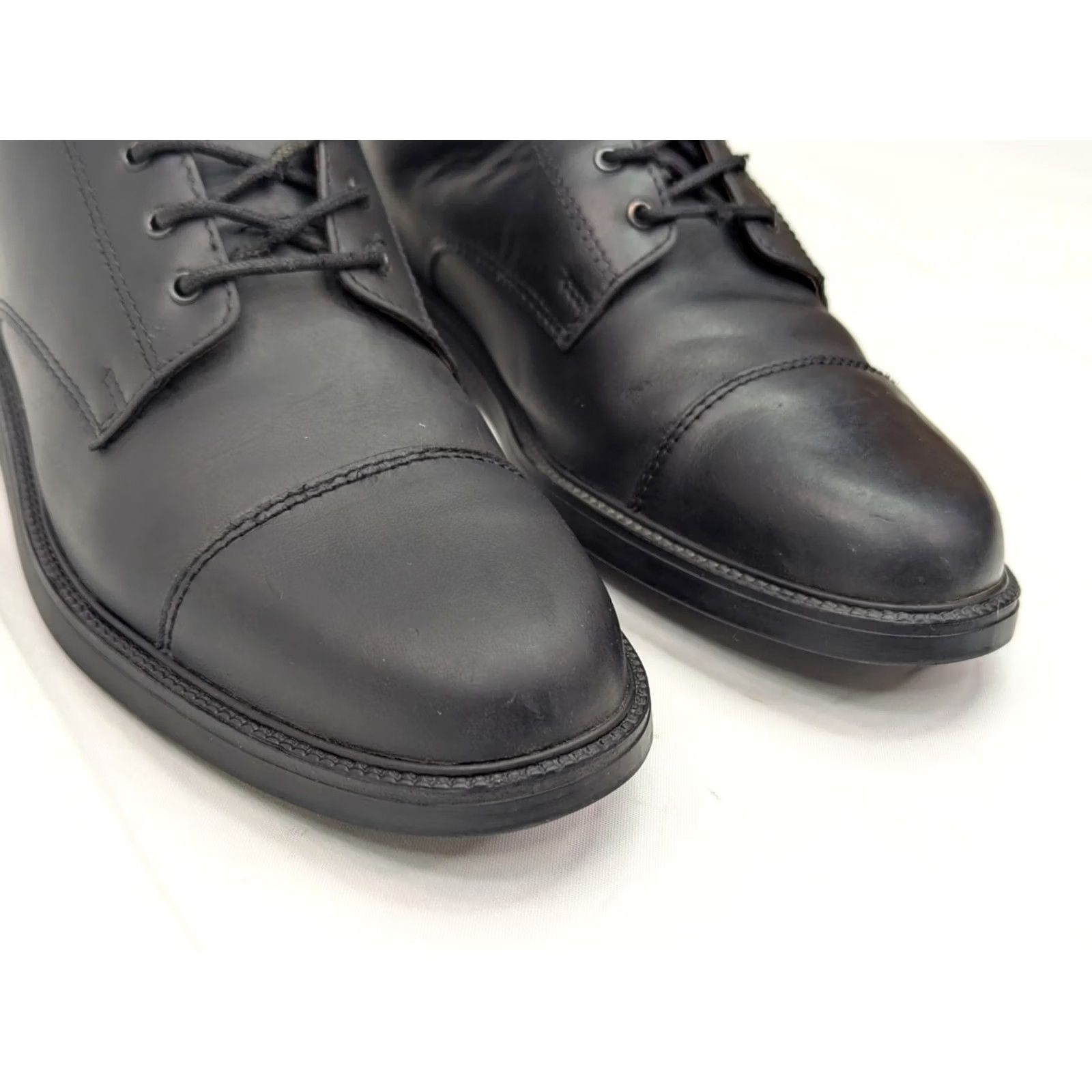 Vintage Tuffa Dartmoor Easy Boots Women 41 Black Nubuck Leather Lace Up Leather Outsole Cap Toe Ankle Riding Boot Mens Womens Size US 10 / IT 40 - 4 Thumbnail