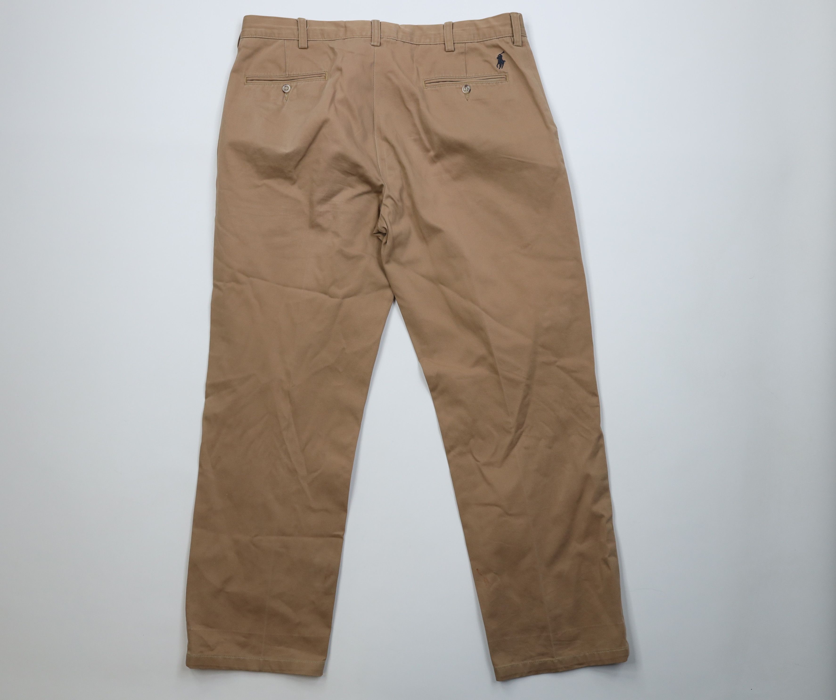 Ralph Lauren Vintage 90s Ralph Lauren Preston Chino Pants Brown Cotton Size US 36 / EU 52 - 10 Thumbnail