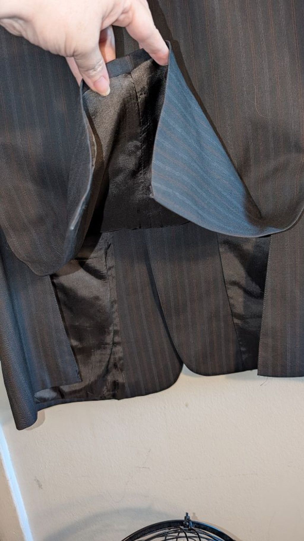 Kenneth Cole Kenneth Cole Gray Pinstripe Sport Coat 40R, Mens Size 40R - 7 Thumbnail