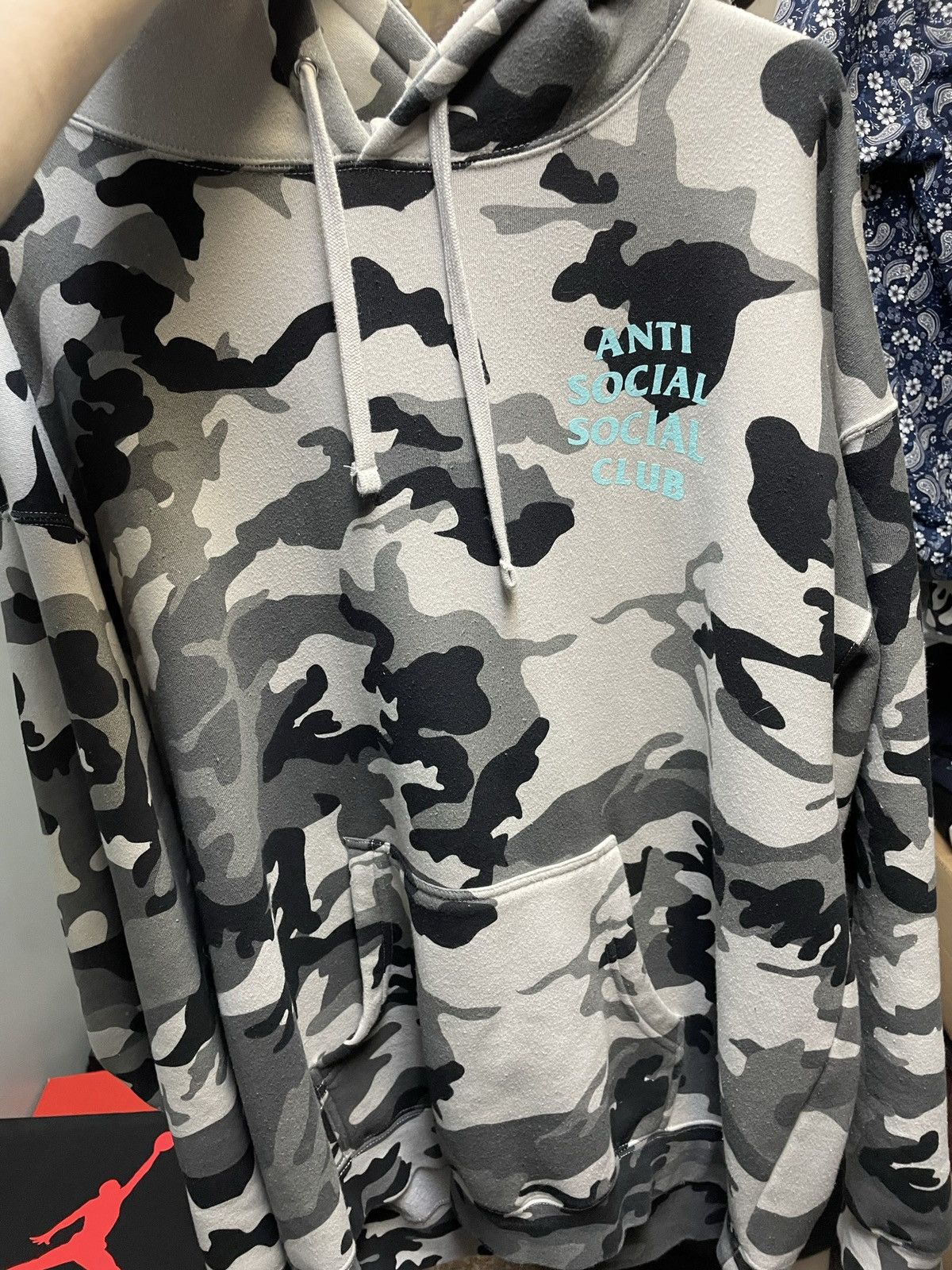 image of Anti Social Social Club Assc Melrose Ave Hoodie in Grey, Men's (Size XL)