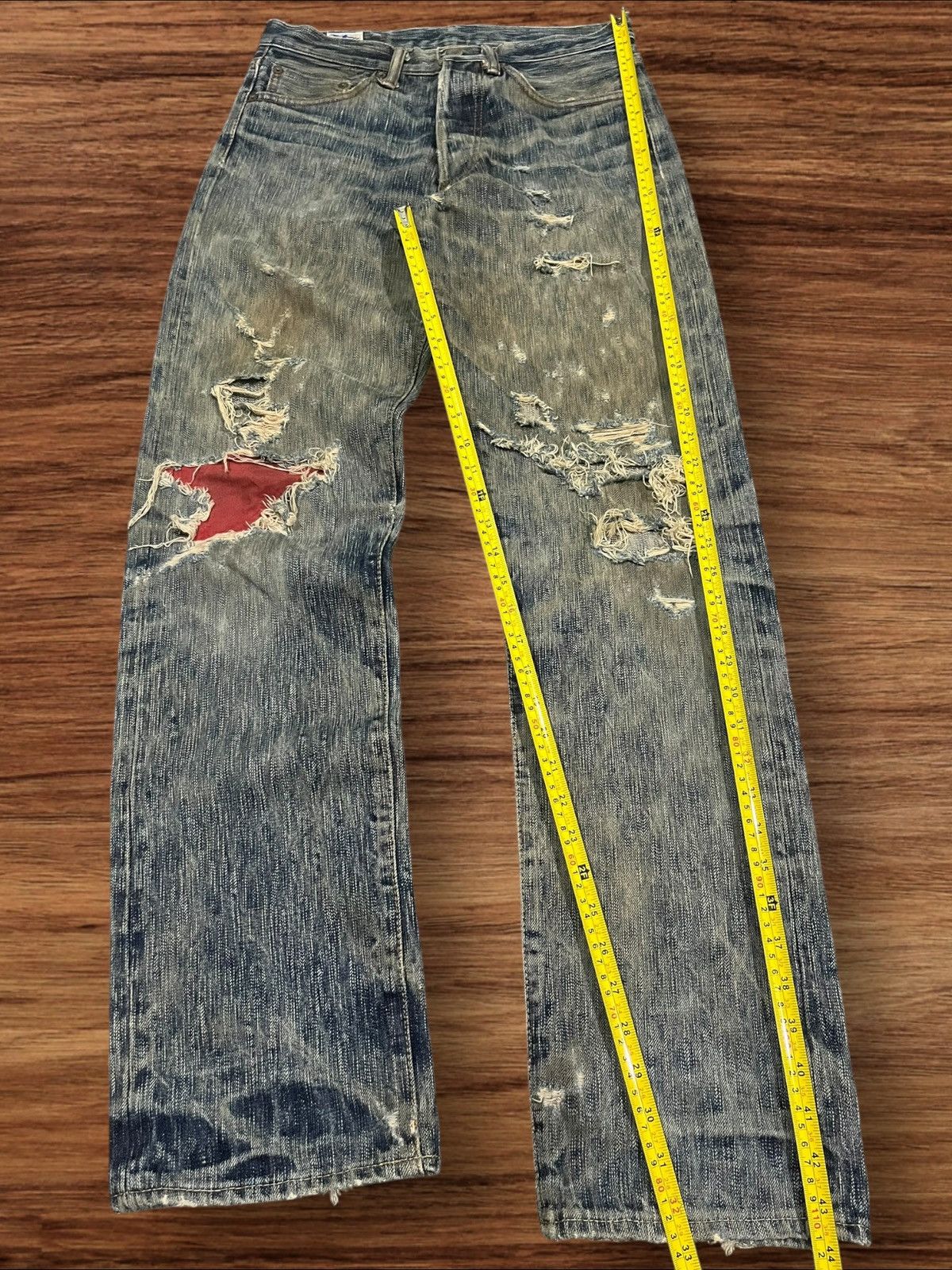 Kapital Vintage 18oz Eight G Union Made Selvedge Distressed Jeans Size US 30 / EU 46 - 18 Thumbnail