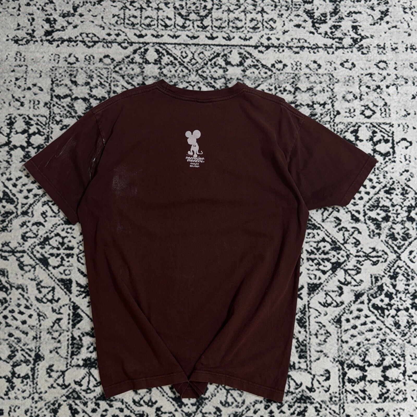 Vintage Vintage Brown Cotton T-Shirt Size M Cute Monkey Design Y2K Size US M / EU 48-50 / 2 - 12 Thumbnail