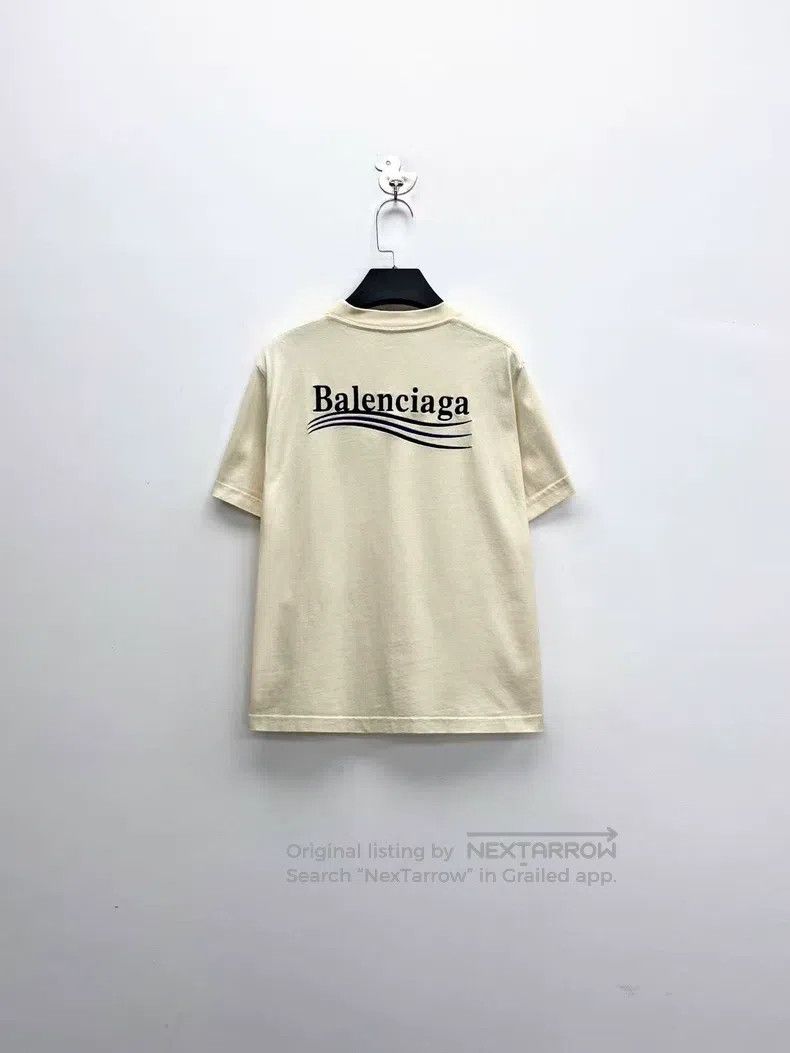 Balenciaga Balenciaga Embroidered Wave Cola Logo Short Sleeve Size US L / EU 52-54 / 3 - 2 Thumbnail