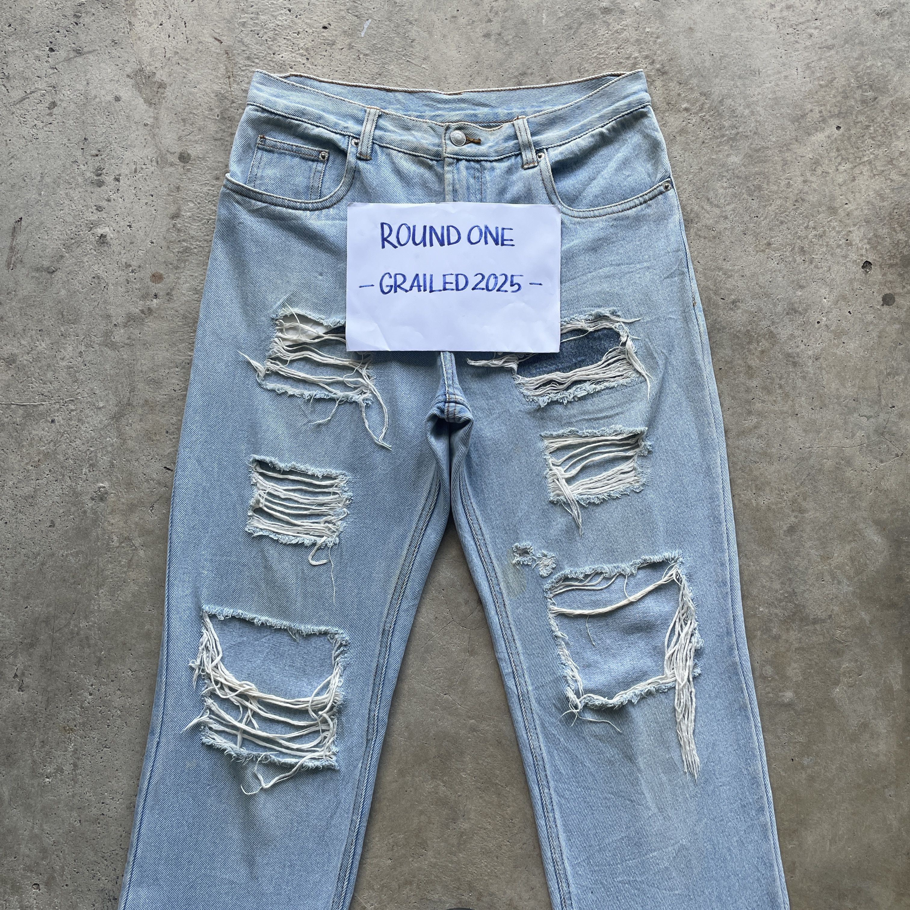Japanese Brand VINTAGE JAPAN FADED DISTRESSED JEANS RIPPED DENIM PANTS W32 Size US 32 / EU 48 - 3 Thumbnail