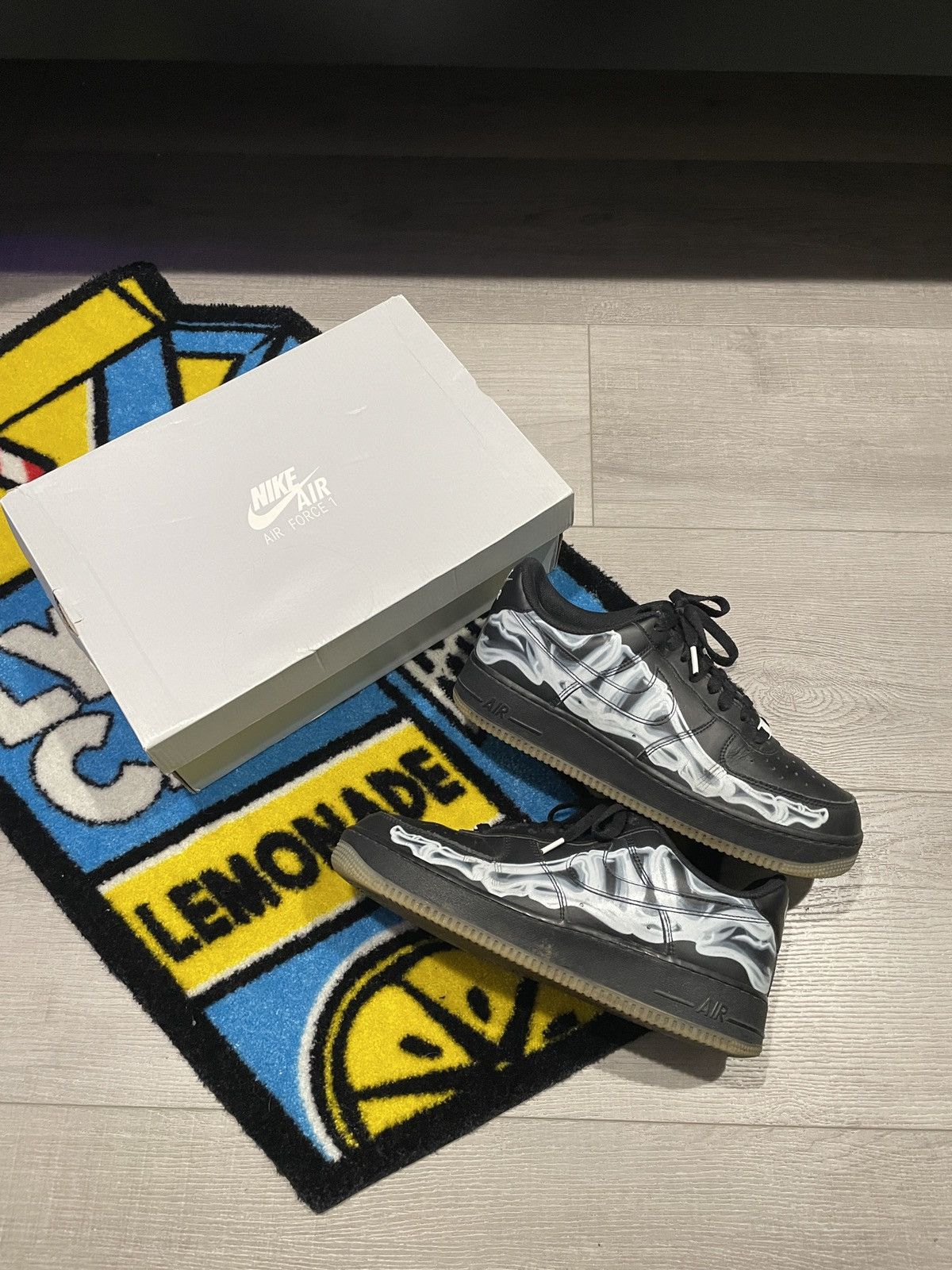 image of Nike Air Force 1 ‘Skeleton’ 2019 Shoes in Black, Men's (Size 10)
