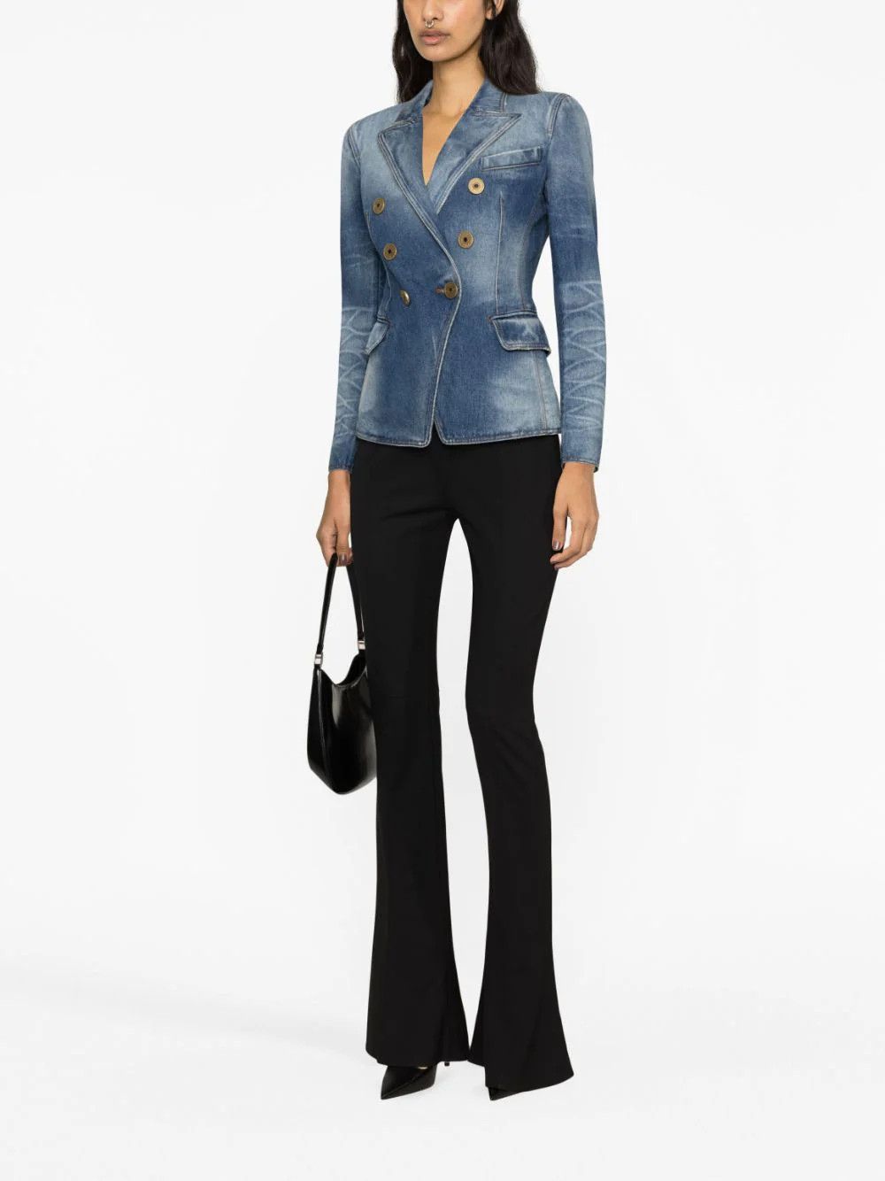 Balmain o1w1db10624 Denim Jacket in Blue Size XS / US 0-2 / IT 36-38 - 2 Thumbnail