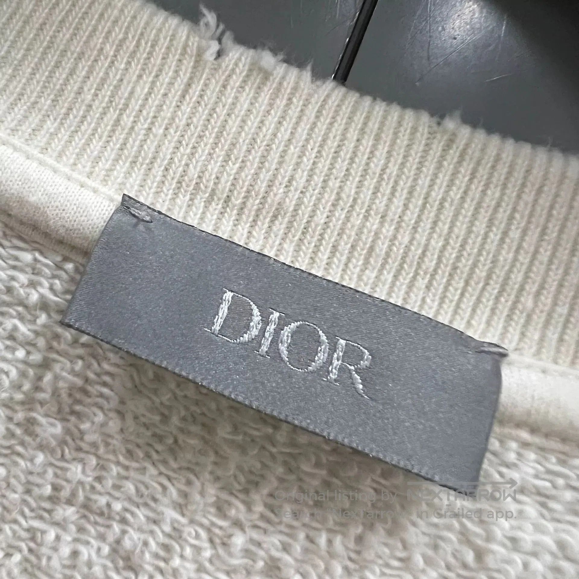 Dior dior logo embroidered sweatshirt in beige. Size US XL / EU 56 / 4 - 2 Thumbnail