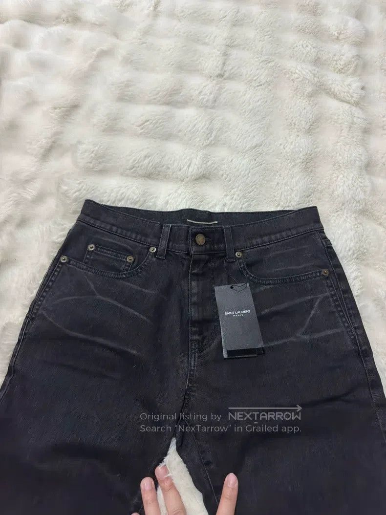 Saint Laurent Paris Saint Laurent Paris Glue Splatter Black Grey Men's Jeans Size US 30 / EU 46 - 4 Thumbnail