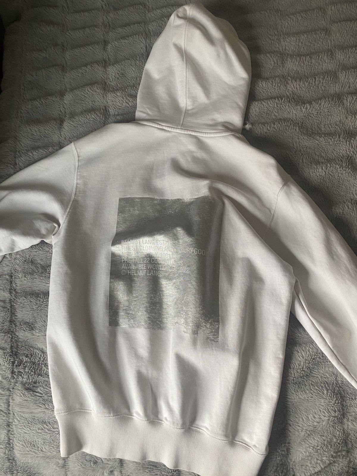 Helmut Lang Helmut Lang white cotton hoodie Size US M / EU 48-50 / 2 - 4 Thumbnail