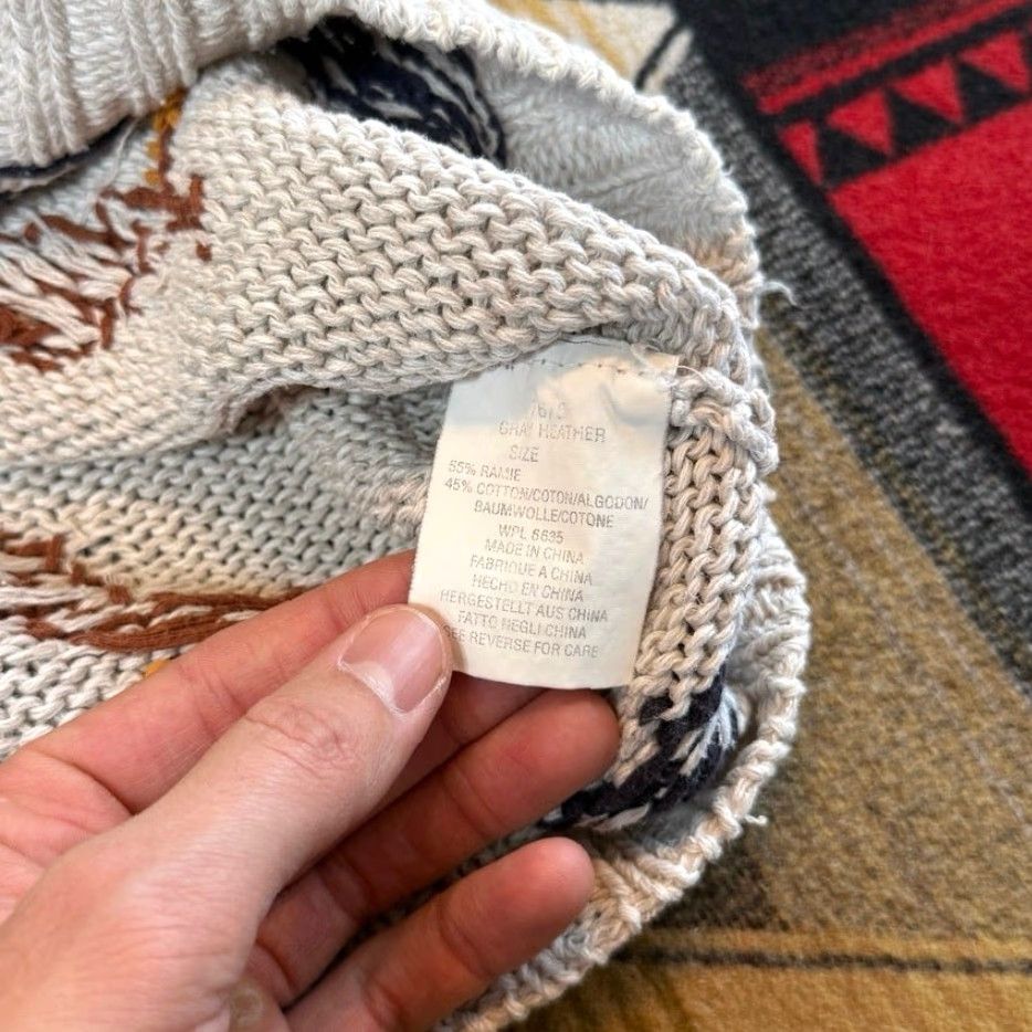Vintage VINTAGE Woolrich Pullover Shirt Women XL Beige 90s Nature Winter Fall Spring Long Sleeve Knitted Seasonal Casual Mens/Womens Size XL / US 12-14 / IT 48-50 - 4 Thumbnail