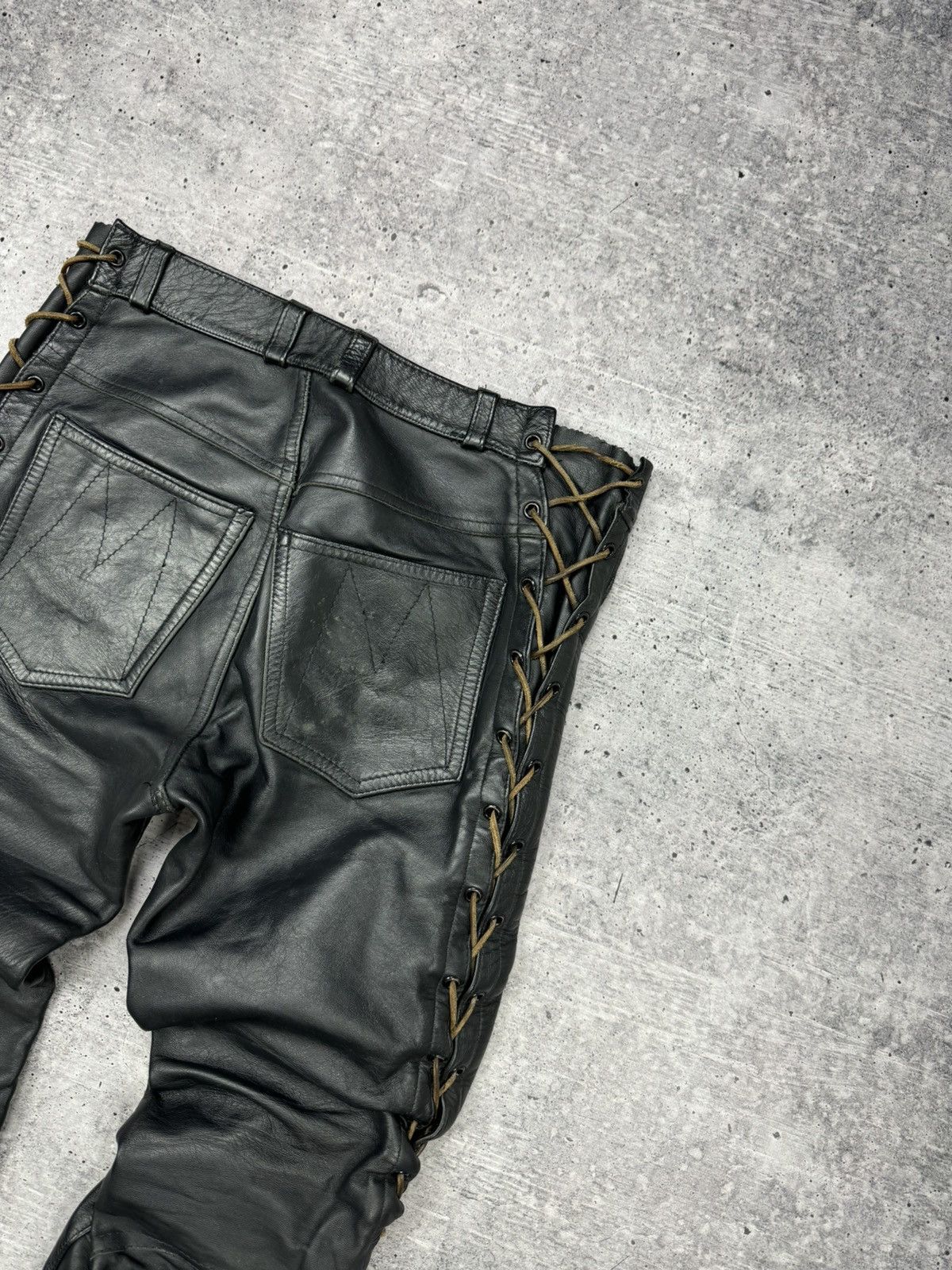 Genuine Leather × Vintage Vintage 90’s Y2K Style Casual Cowboy Genuine Leather Pants Size US 31 - 22 Thumbnail