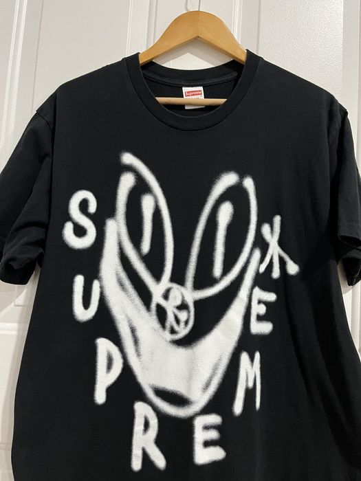 Supreme smile hot sale tee black