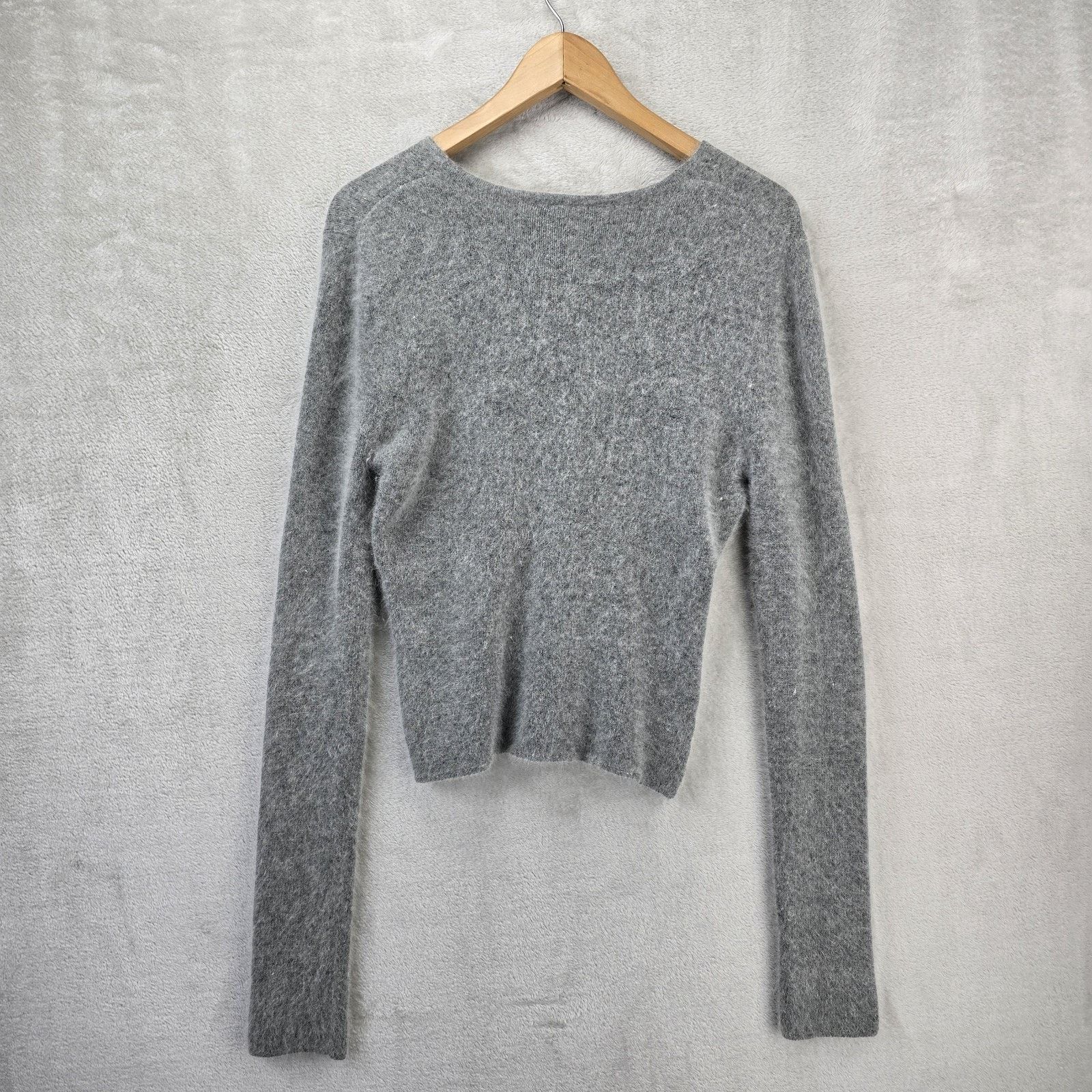 Other Twiggy Womens Too Small Gray Angora Rabbit Hair Wool Sweater Size S / US 4 / IT 40 - 6 Thumbnail