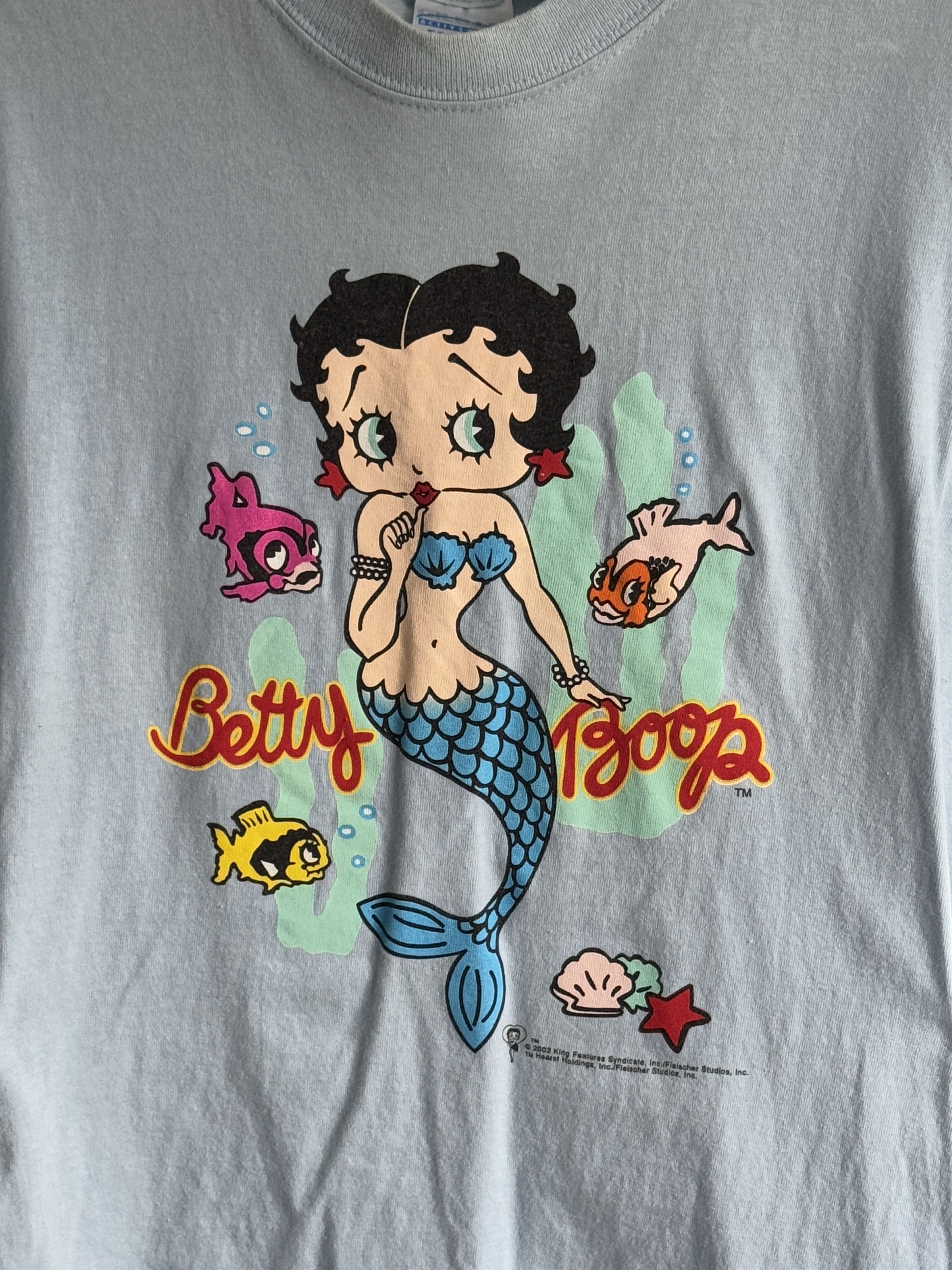 Gildan Betty Boop Gildan Baby Blue Mermaid Oversized tee Size M / US 6-8 / IT 42-44 - 1 Thumbnail