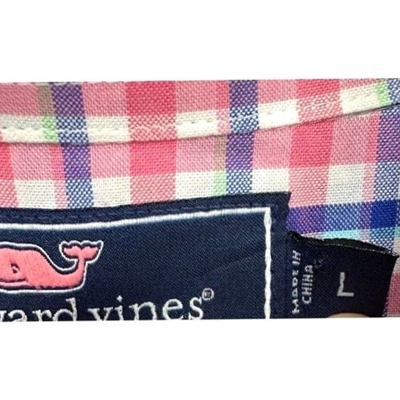 Vineyard Vines Vineyard Vines Shirt Adult Large Murray Red Multi Plaid Button Down Slim Fit Men Size US L / EU 52-54 / 3 - 5 Thumbnail