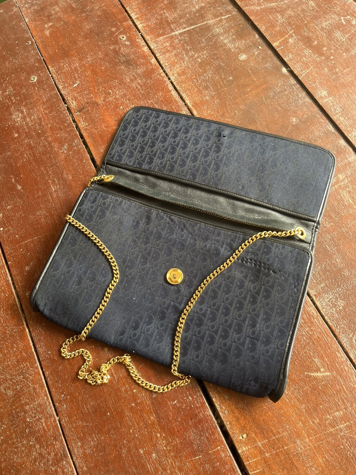 Dior 💥 Christian Dior Trotter Logo Jacquard Chain bag Navy 2cds2t Size ONE SIZE - 9 Thumbnail