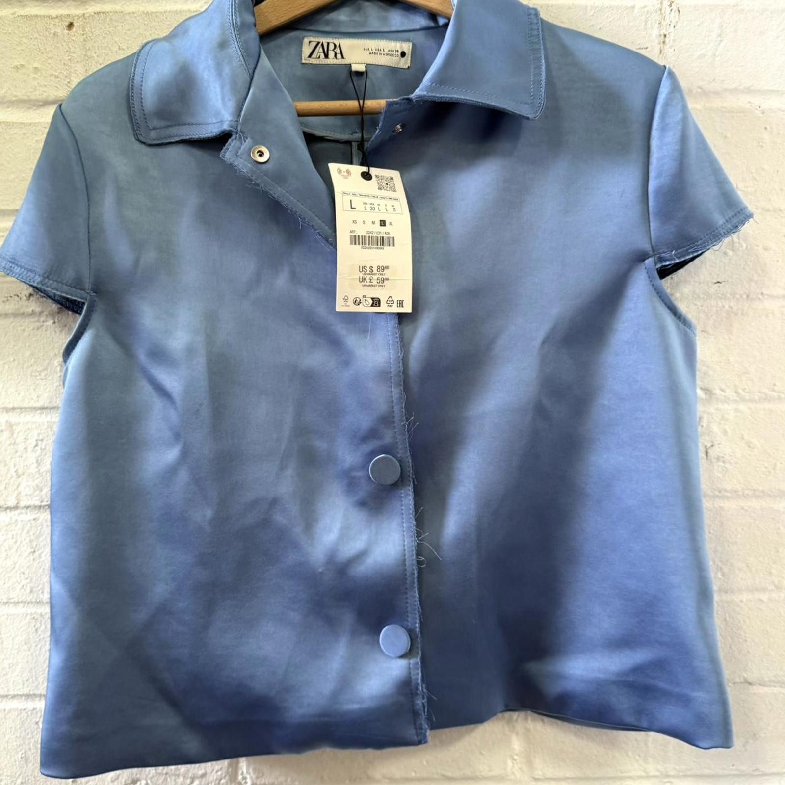 Zara Zara Women's Blue Blous Size S / US 4 / IT 40 - 1 Thumbnail
