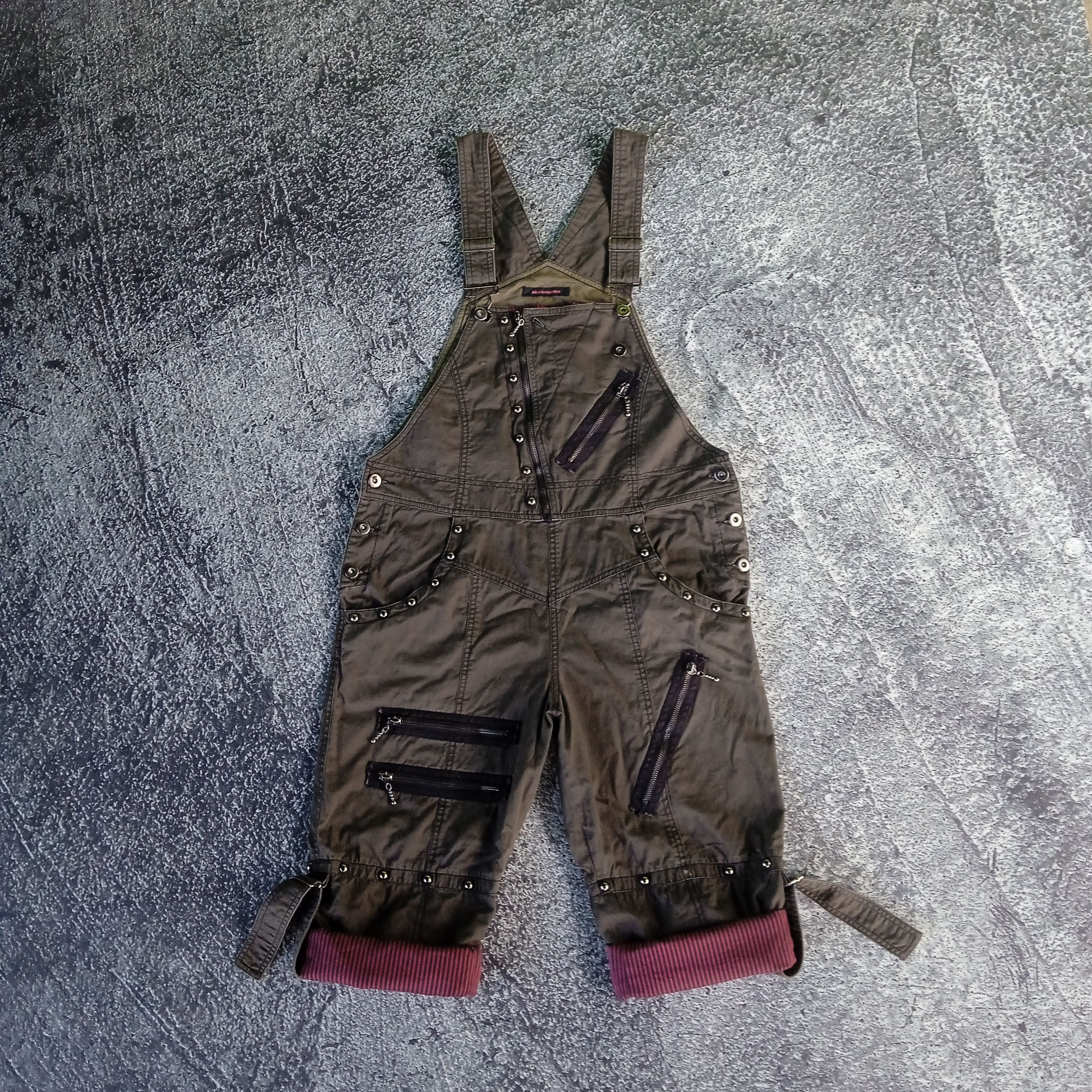 image of If Six Was Nine x Overalls Algonquins Punk Overalls Pants in Bottle Green, Men's (Size 35)