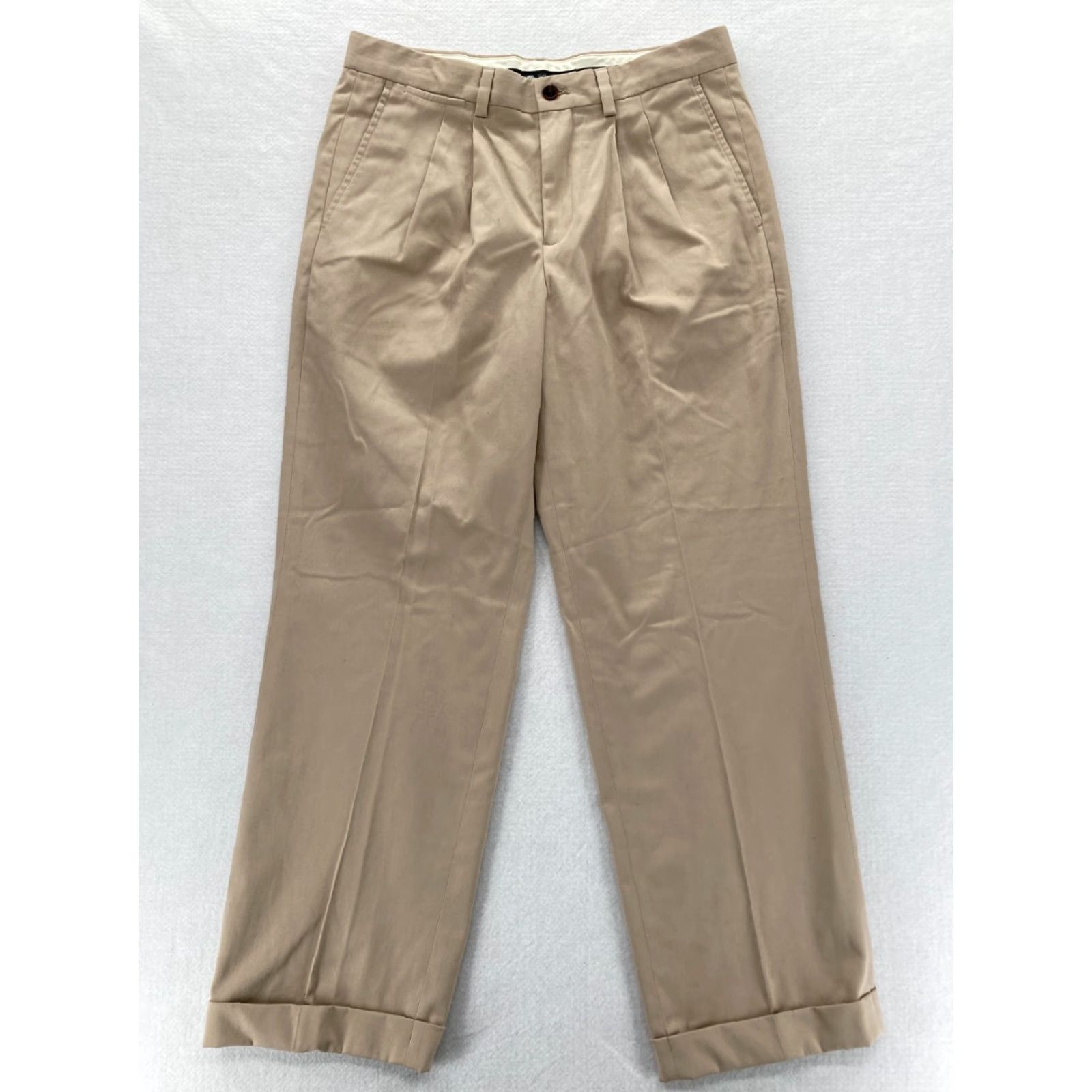 Eddie Bauer Eddie Bauer Pants Mens 32x30 Beige Relaxed Fit Straight Leg Pleated Wrinkle Free Size US 32 / EU 48 - 2 Thumbnail