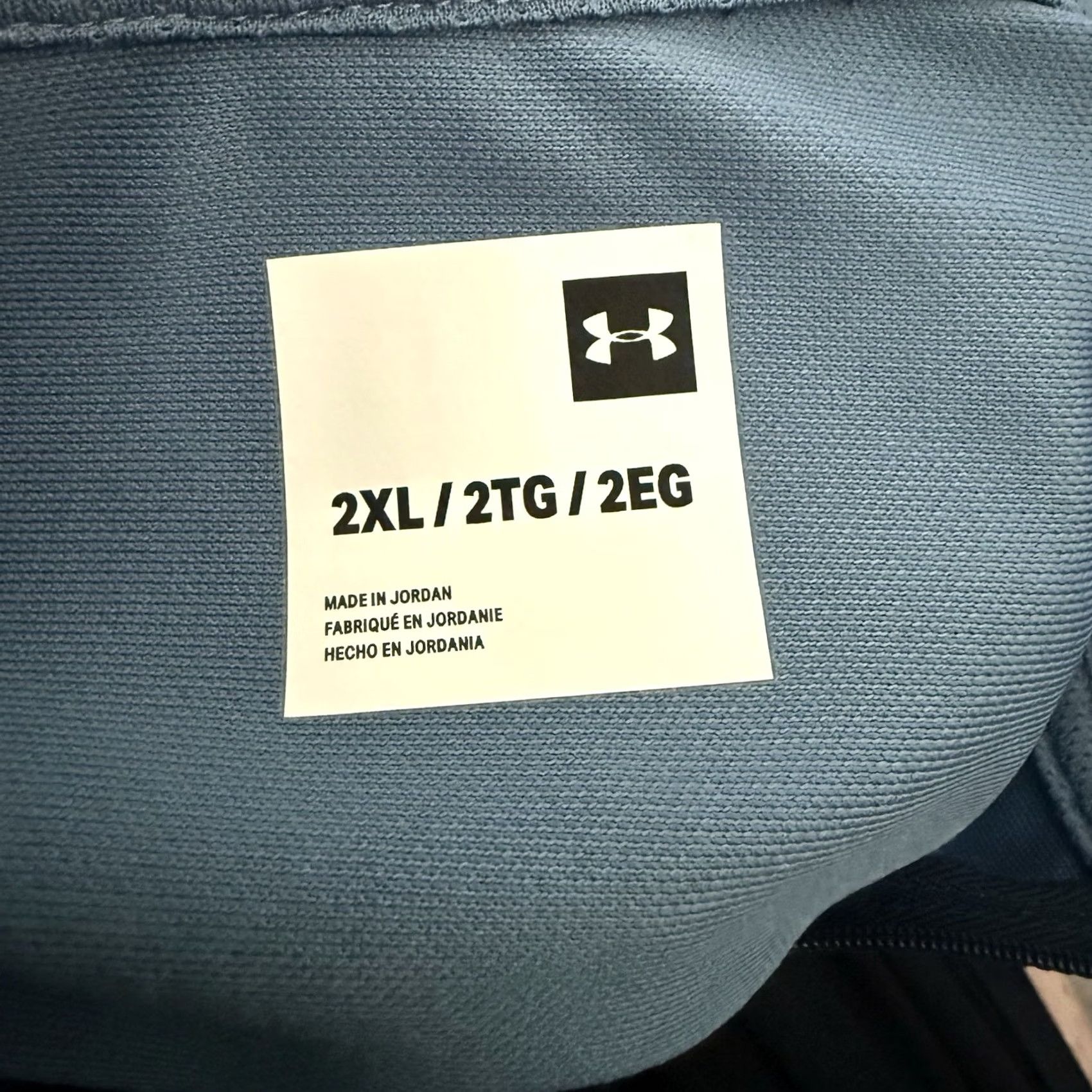 Under Armour Under Armour Mens Track Jacket 2XL Blue Full Zip Performance Sportstyle Pique Size US XXL / EU 58 / 5 - 2 Thumbnail