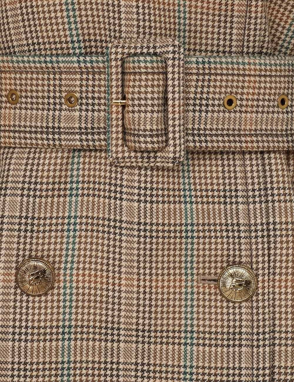Zimmermann oc11z0725 Eden Checked Trench Coat in Multicolor Size XS / US 0-2 / IT 36-38 - 7 Thumbnail