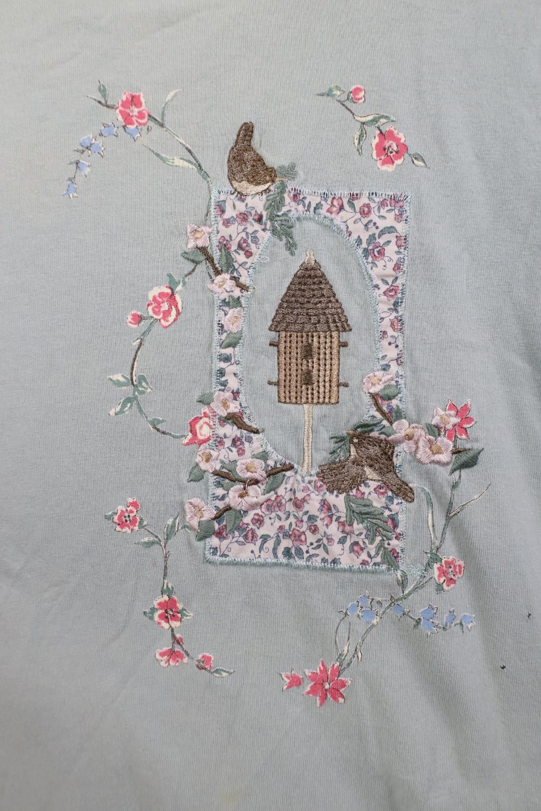 Vintage Vintage 90s Streetwear Nature Flower Bird T-Shirt USA Size XL / US 12-14 / IT 48-50 - 4 Thumbnail