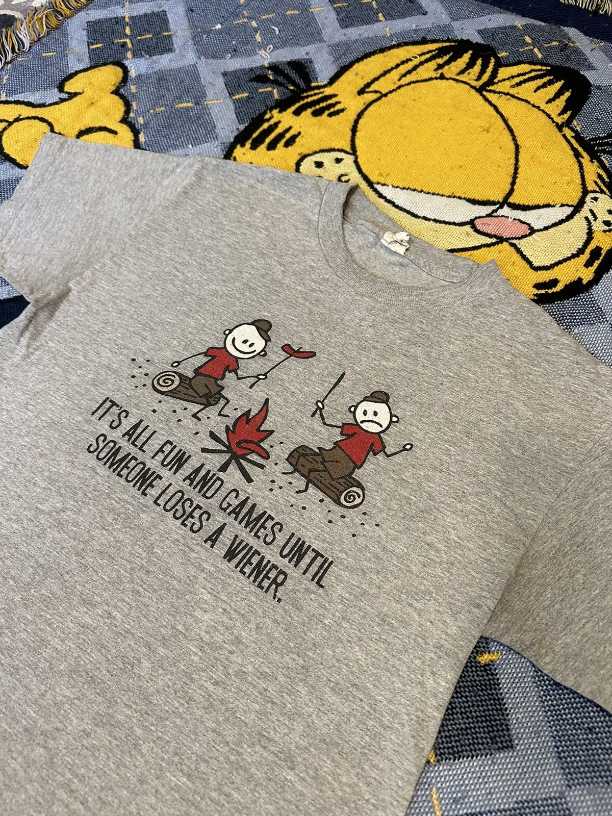 Alstyle Vintage Y2K Camping Comedy Graphic Tshirt Size US M / EU 48-50 / 2 - 1 Thumbnail