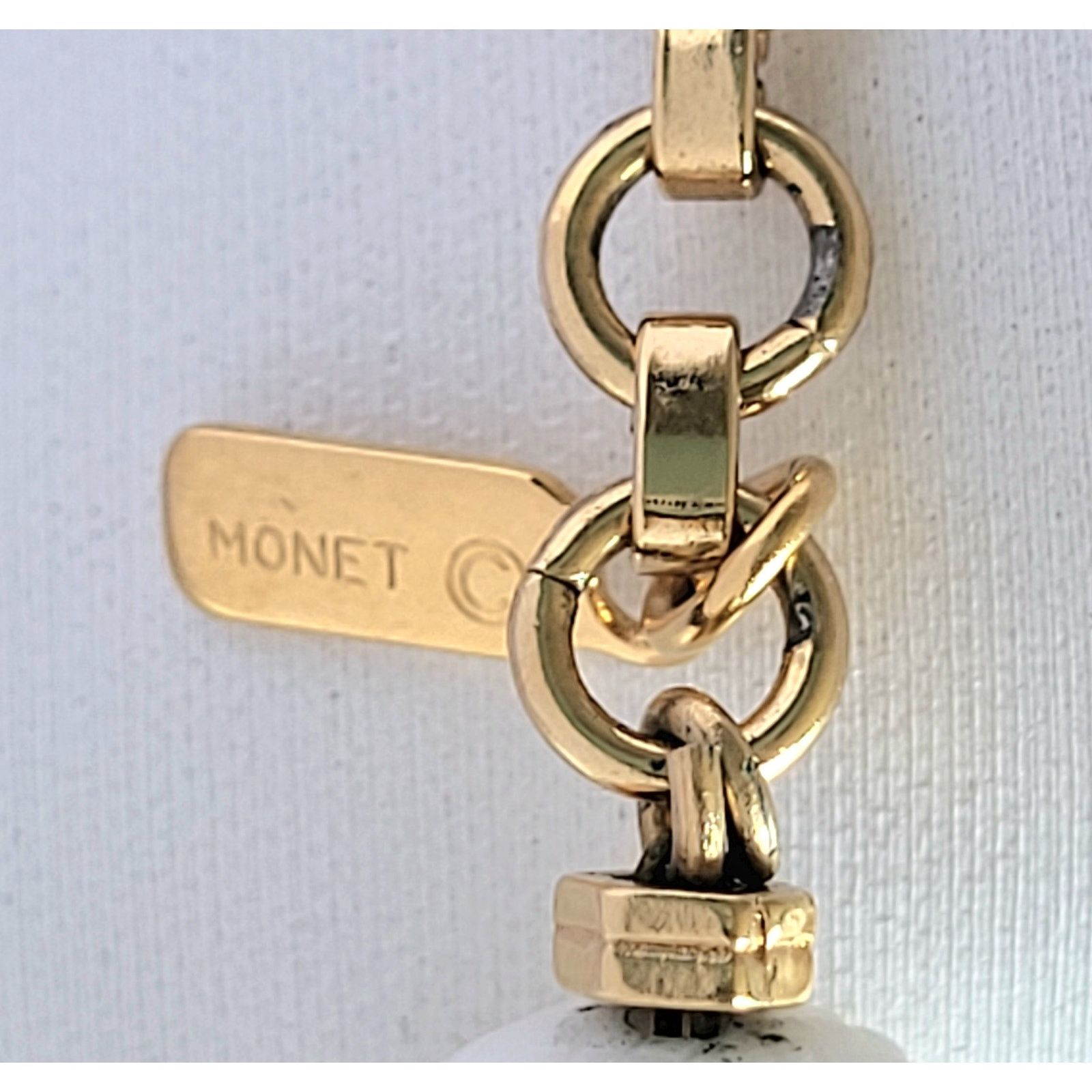 Monet Monet Set Earrings Necklace Monkey Paw White Gold Clip-On Size ONE SIZE - 7 Thumbnail