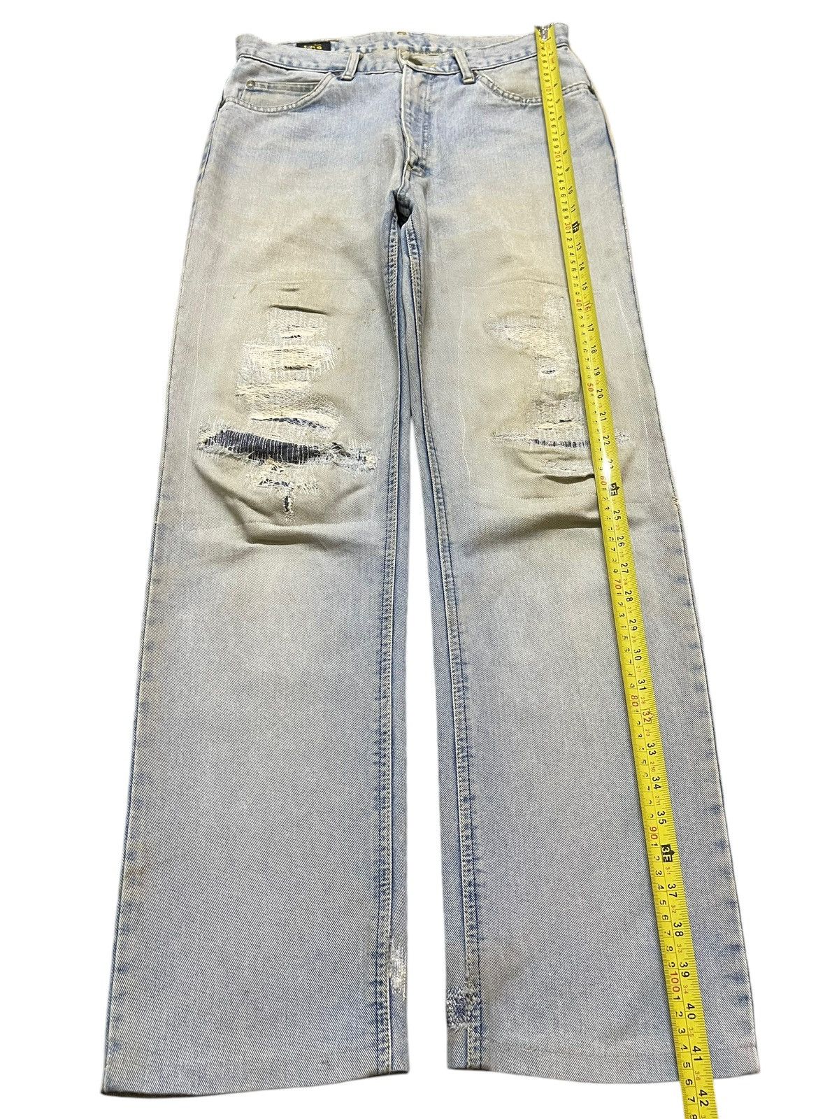 Lee Vintage 90s Lee Faded Wash Distressed Style Loose Jeans Size US 30 / EU 46 - 14 Thumbnail