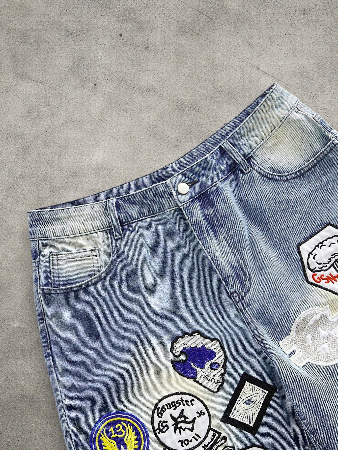 Vintage Retro washed jeans shorts Size US 32 / EU 48 - 4 Thumbnail