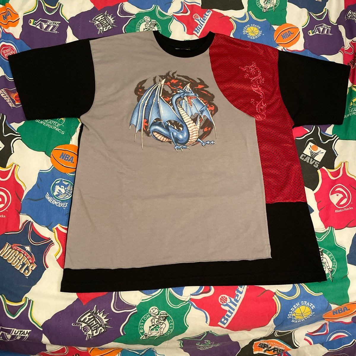 Ecko Unltd. × JNCO × Vintage Y2K JNCO Affliction Top Heavy Grunge Wings Dragons Style Tee Size US XL / EU 56 / 4 - 1 Thumbnail