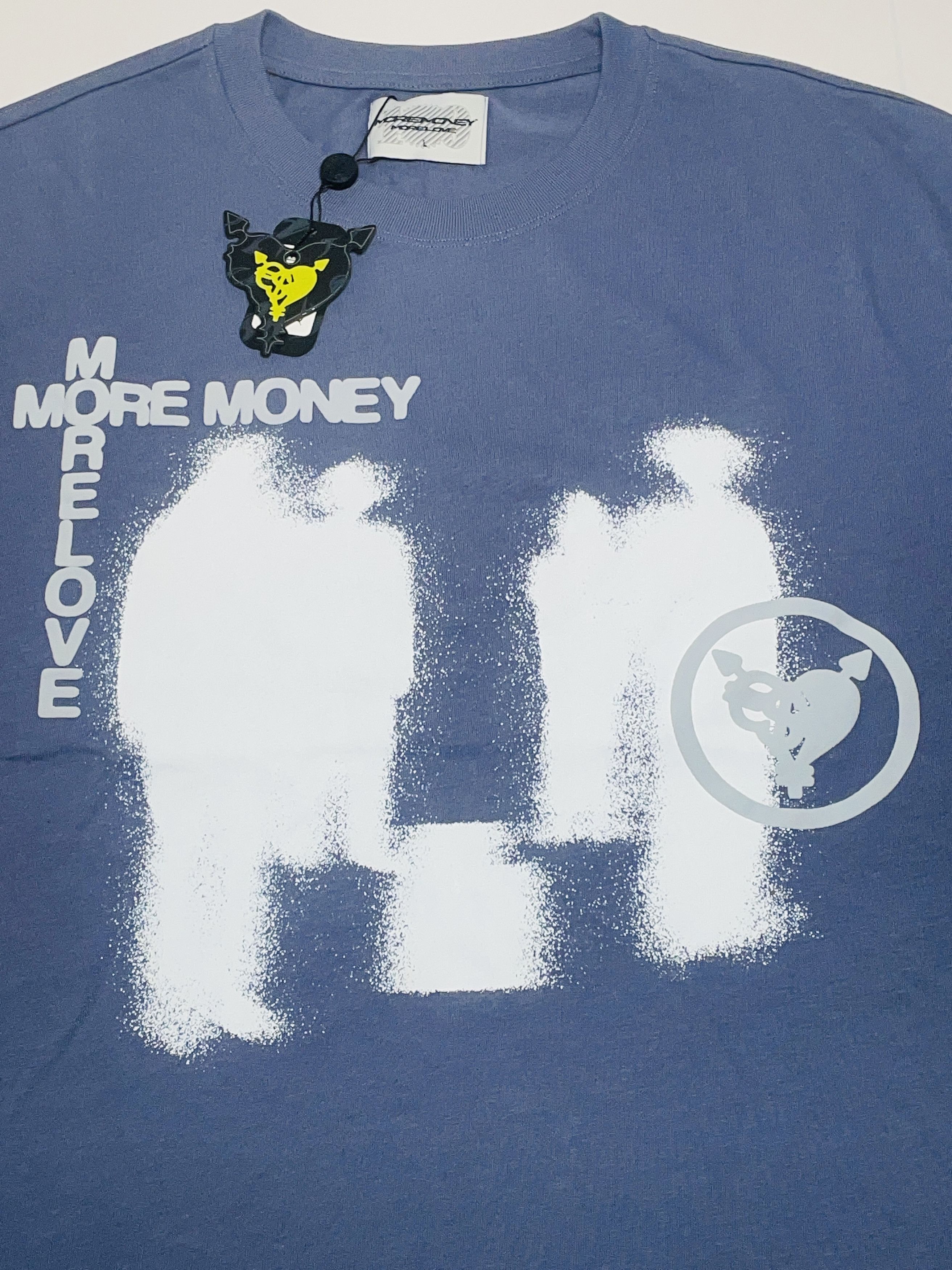 Other Vintage MOREMONEY MORELOVE T-Shirt – Größe L – Hellblau – Size US L / EU 52-54 / 3 - 2 Thumbnail