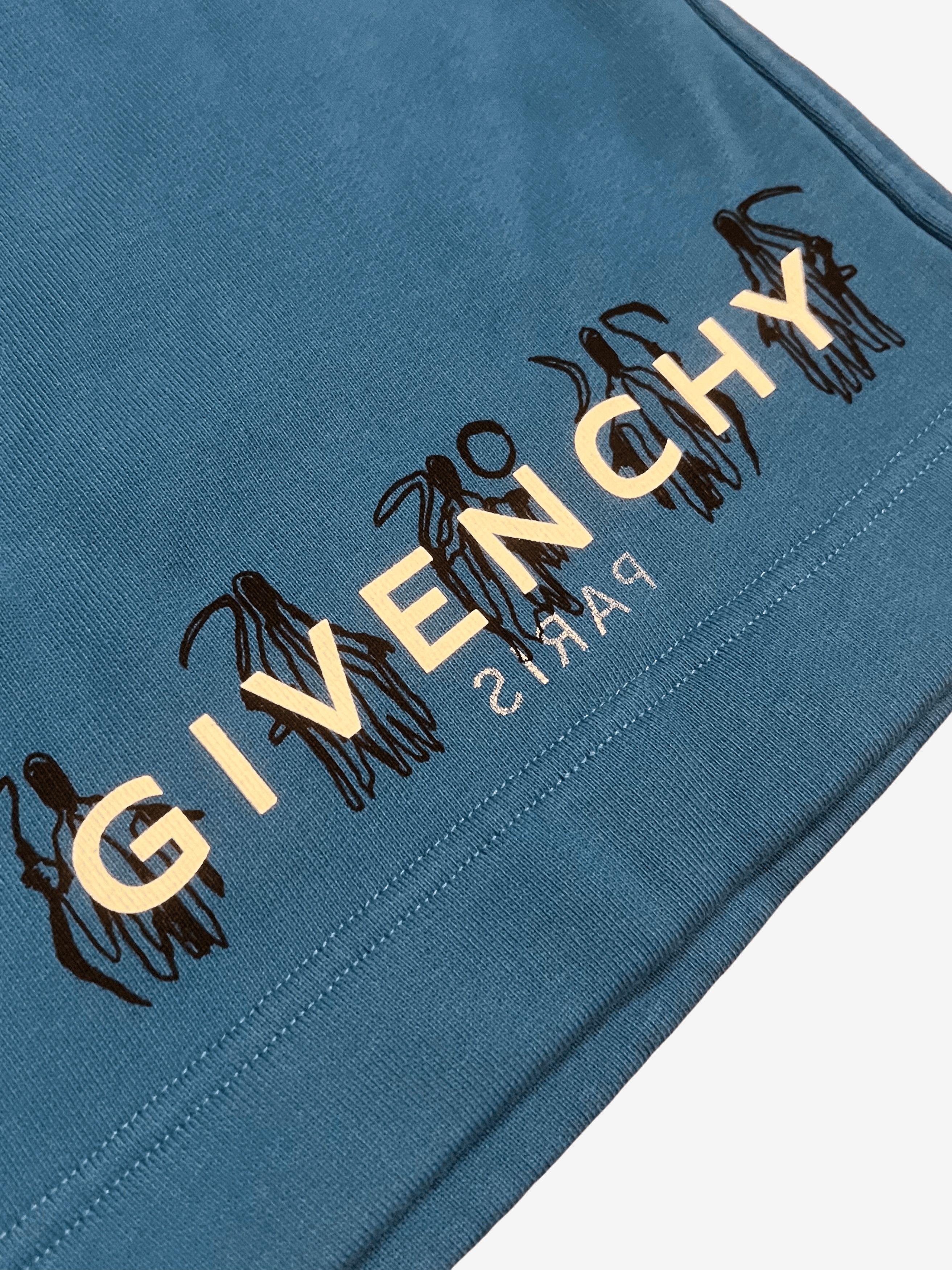 Givenchy $798 Givenchy Blue Runway Logo Shorts Medium Size US 34 / EU 50 - 3 Thumbnail