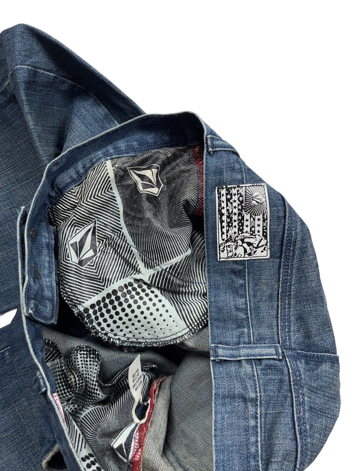 Vintage × Volcom Vintage y2k Volcom Low Rise Jeans Skateboarding Size 33" - 9 Thumbnail