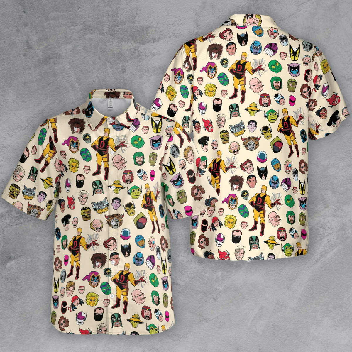 The Unbranded Brand Daredevils and Villains Button Down Shirt Size US M / EU 48-50 / 2 - 4 Thumbnail