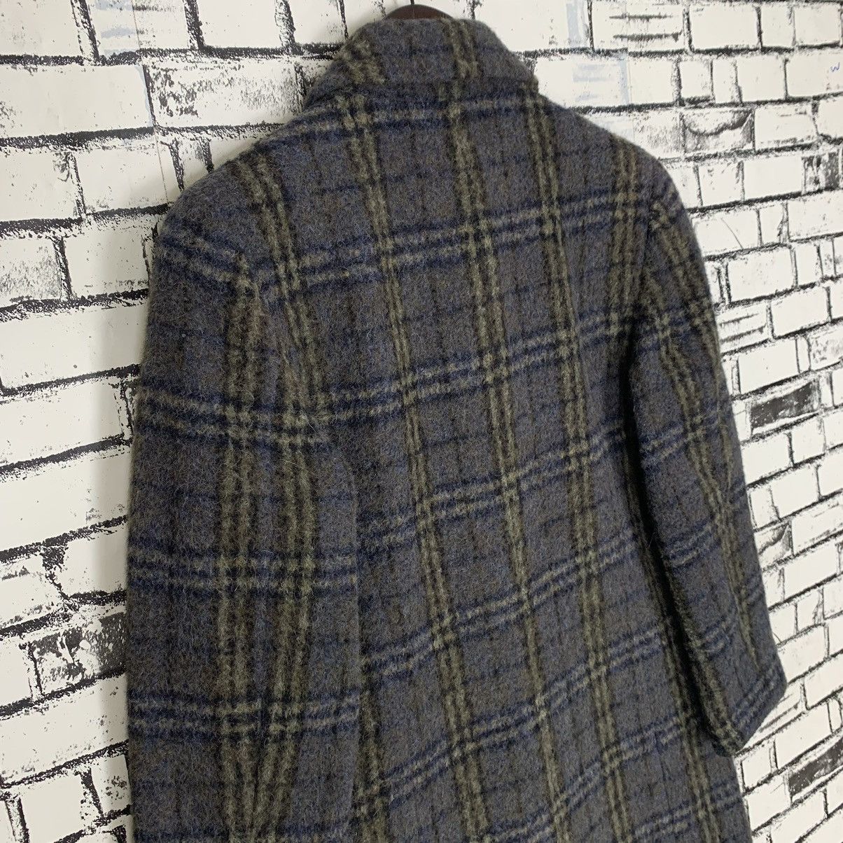 Burberry × Vintage Luxury Brand Burberry London Checkerboard Wool Long Jacket Size S / US 4 / IT 40 - 12 Thumbnail
