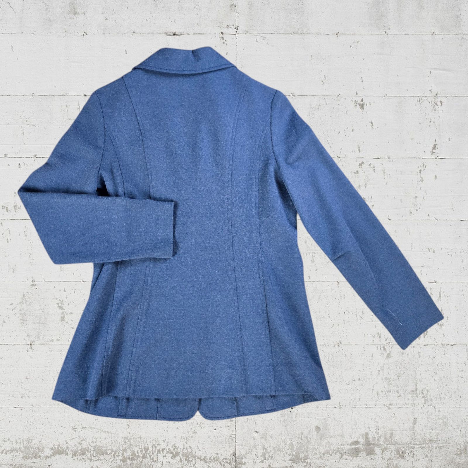 Vintage Vintage Steel Blue Wool Blend 60s Blazer Size 10 Size L / US 10 / IT 46 - 6 Thumbnail