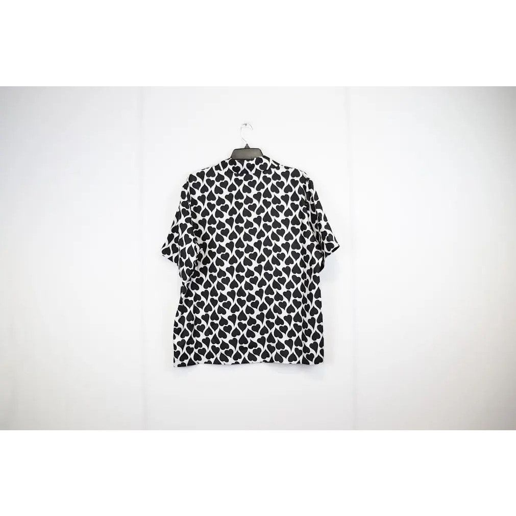 Amiri o1rshd1 Love Hearts STW Bowling Shirt in Black/White Size US M / EU 48-50 / 2 - 6 Thumbnail