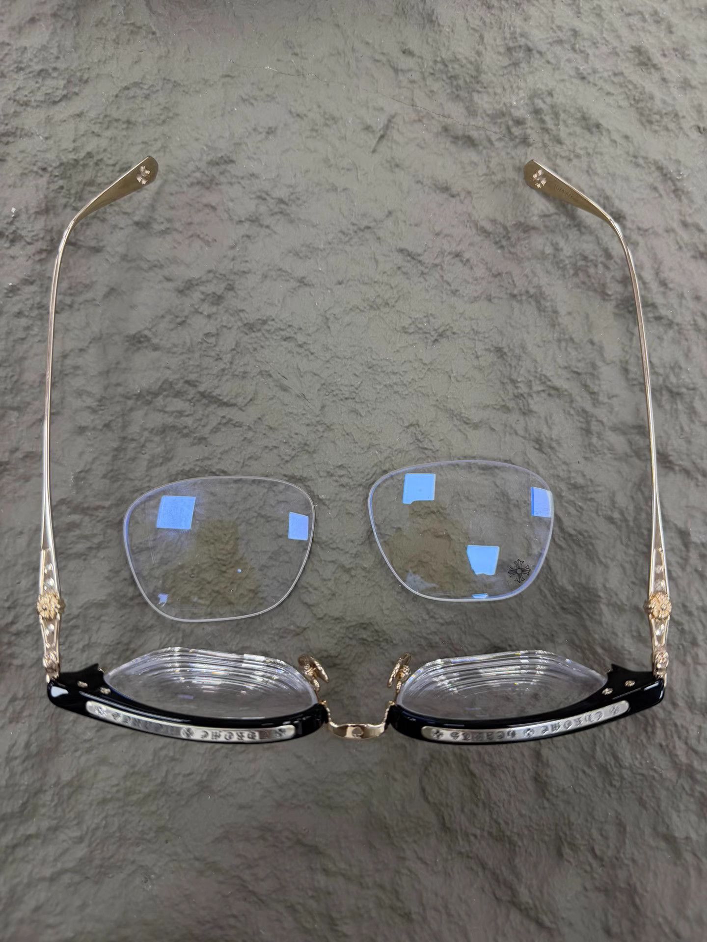 Chrome Hearts Chrome Hearts SLUNTRADICTION Eyeglasses (Black/Gold) Size ONE SIZE - 4 Thumbnail