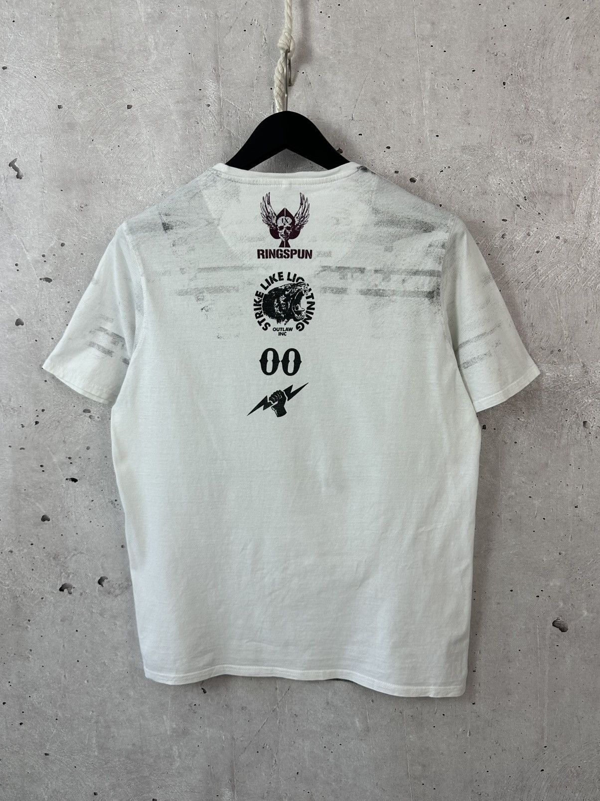 Ringspun Vintage Ringspun Printed White T-shirt Size US L / EU 52-54 / 3 - 6 Thumbnail