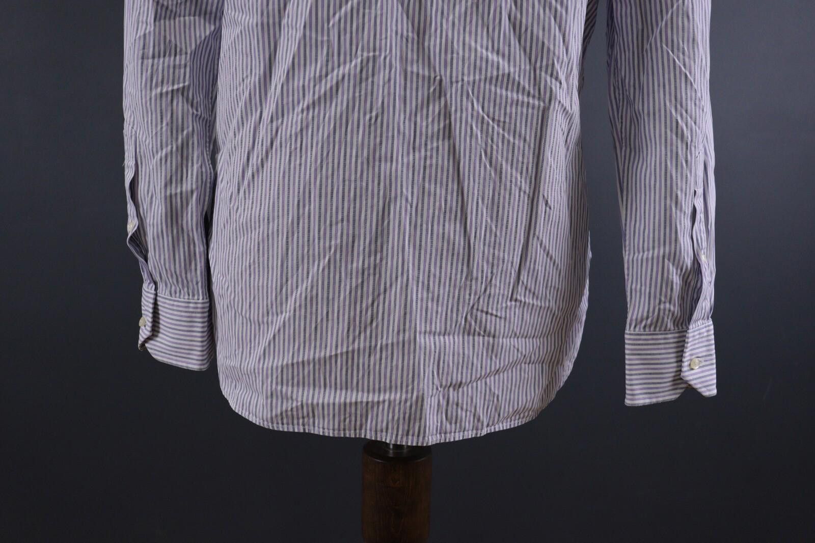 Designer Boggi Milano Doppio Ritorto Tailpred Shirt Size 41 / 16 Size US M / EU 48-50 / 2 - 8 Thumbnail