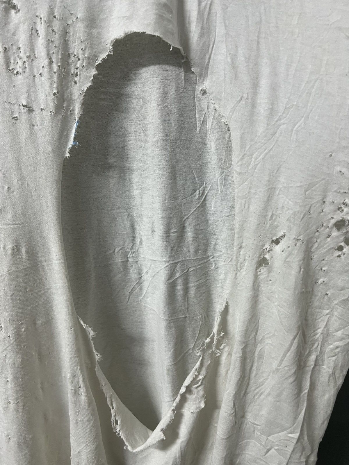 Vintage VINTAGE THRASHED FADED WHITE PLAIN PAPER THIN ERD GRUNGE Size US XL / EU 56 / 4 - 10 Thumbnail