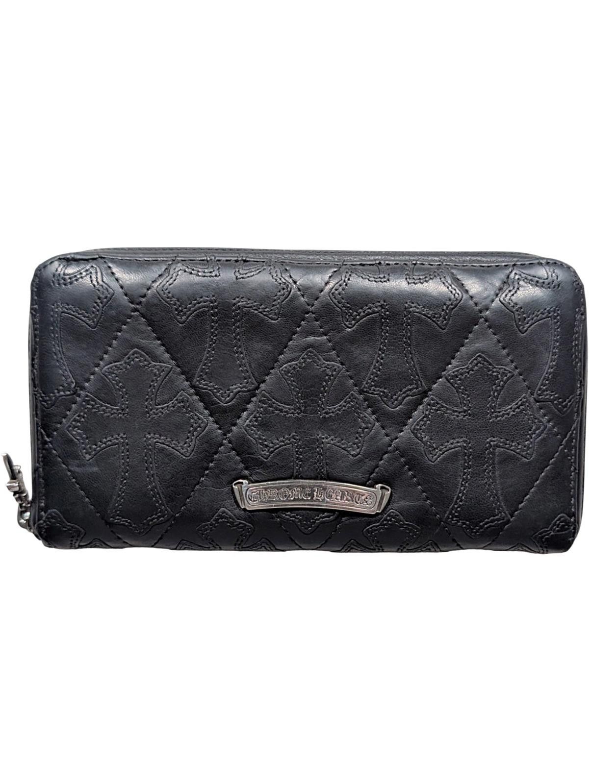 Chrome Hearts Quilted Cross Patch Zip Wallet Size ONE SIZE - 1 Thumbnail